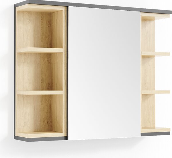 Koupelnová zrcadlová skříňka Vicco Aquis Antracit 79.6 x 64 cm, Model 36074