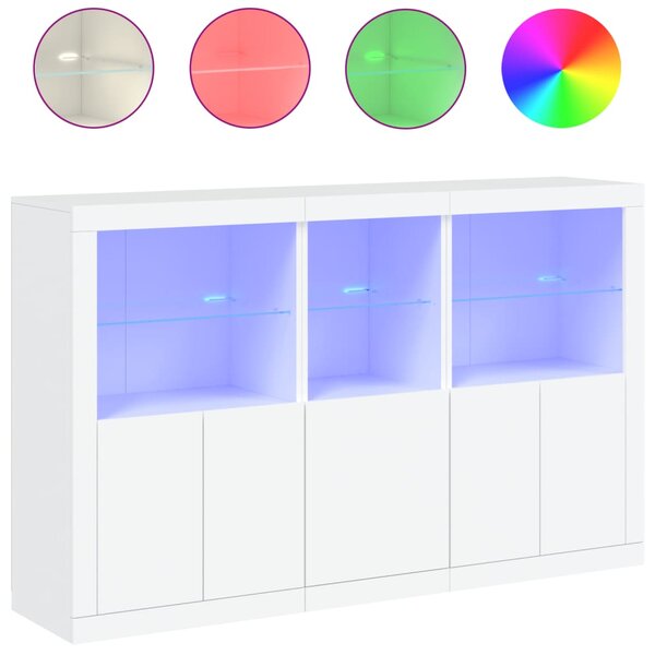 Příborník s LED osvětlením bílý 162 x 37 x 100 cm 3209142