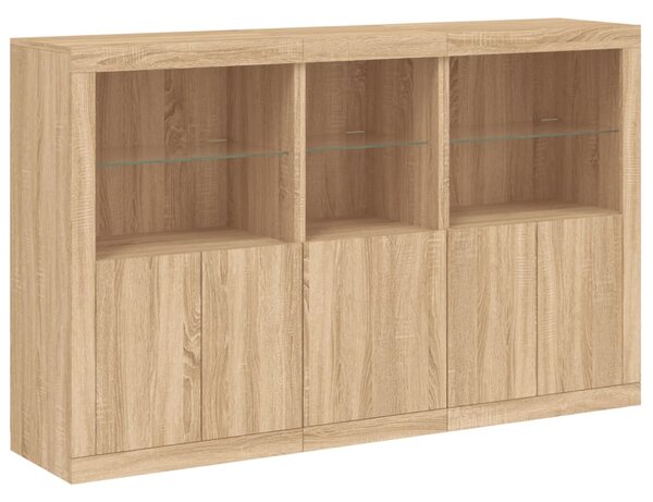 Příborník s LED osvětlením dub sonoma 162 x 37 x 100 cm 3209144