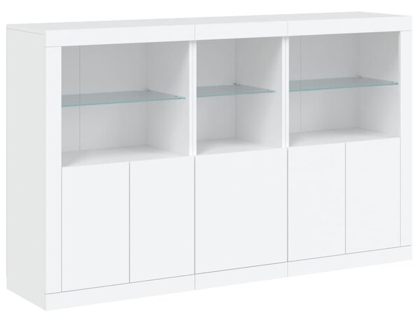 Příborník s LED osvětlením bílý 162 x 37 x 100 cm 3209142