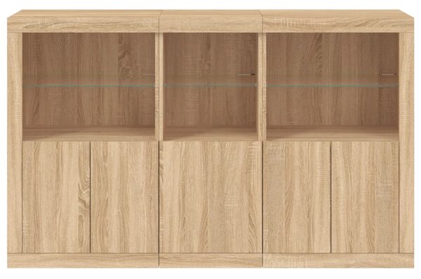 Příborník s LED osvětlením dub sonoma 162 x 37 x 100 cm 3209144