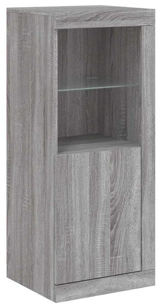 Příborníky s LED osvětlením 3 ks šedé sonoma kompozitní dřevo 3209140