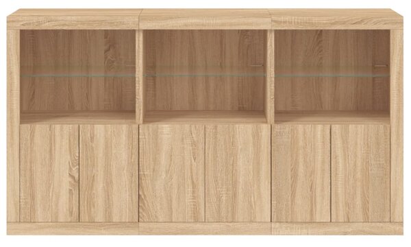 Příborník s LED osvětlením dub sonoma 181,5 x 37 x 100 cm 3209151