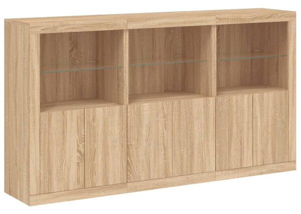 Příborník s LED osvětlením dub sonoma 181,5 x 37 x 100 cm 3209151