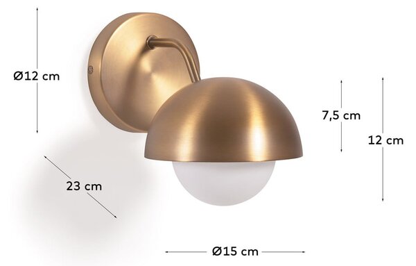 Nástěnné svítidlo ve zlaté barvě ø 15 cm Lonela – Kave Home