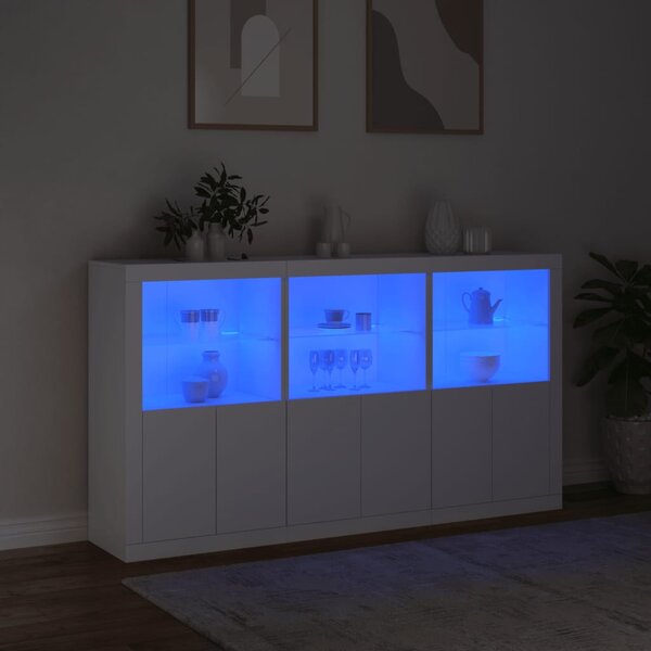 Příborník s LED osvětlením bílý 181,5 x 37 x 100 cm 3209149