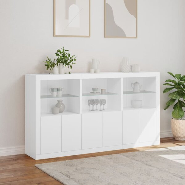 Příborník s LED osvětlením bílý 181,5 x 37 x 100 cm 3209149