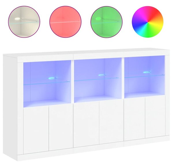Příborník s LED osvětlením bílý 181,5 x 37 x 100 cm 3209149