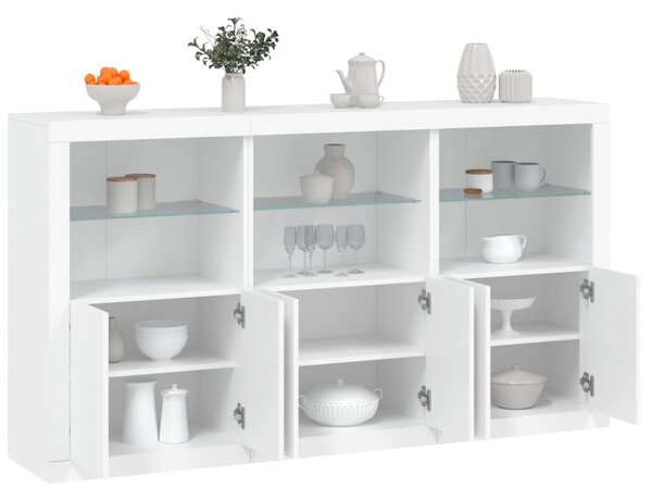 Příborník s LED osvětlením bílý 181,5 x 37 x 100 cm 3209149