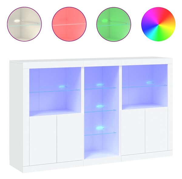 Příborník s LED osvětlením bílý 162 x 37 x 100 cm 3209170
