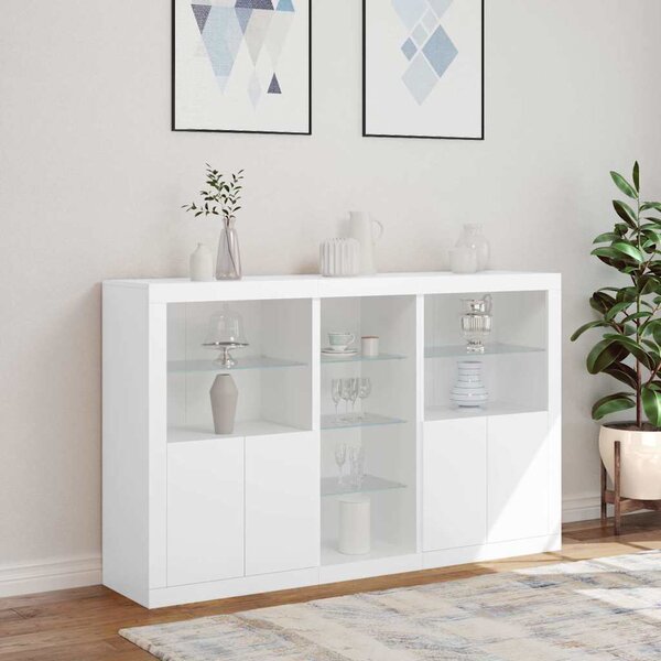 Příborník s LED osvětlením bílý 162 x 37 x 100 cm 3209170