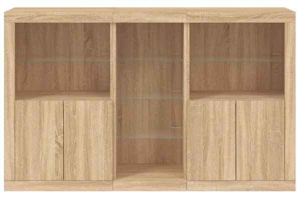 Příborník s LED osvětlením dub sonoma 162 x 37 x 100 cm 3209172