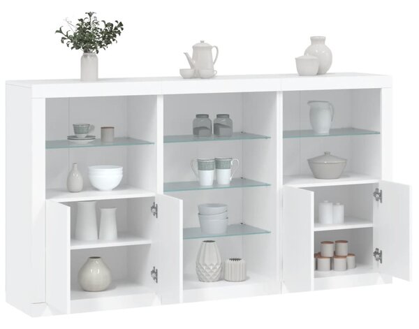 Příborník s LED osvětlením bílý 181,5 x 37 x 100 cm 3209177