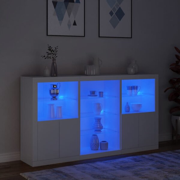 Příborník s LED osvětlením bílý 181,5 x 37 x 100 cm 3209177