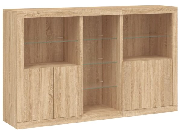 Příborník s LED osvětlením dub sonoma 162 x 37 x 100 cm 3209172