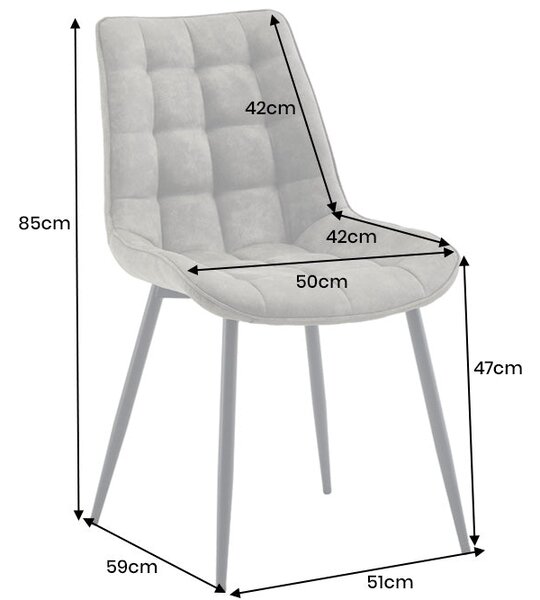 2SET jídelní židle ROADSTAR taupe/černá mikrovlákno Nábytek | Jídelní prostory | Jídelní židle | Klasické