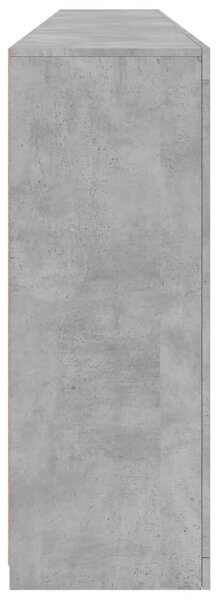 Příborník s LED osvětlením betonově šedý 162 x 37 x 100 cm 3209173