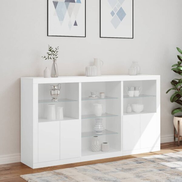 Příborník s LED osvětlením bílý 181,5 x 37 x 100 cm 3209177