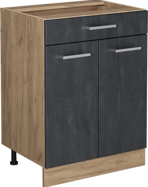 Spodní skříňka kuchyňské linky Vicco R-Line Černý beton 60 cm bez pracovní desky, Model 47515