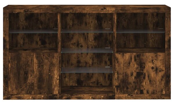Příborník s LED osvětlením kouřový dub 181,5 x 37 x 100 cm 3209181