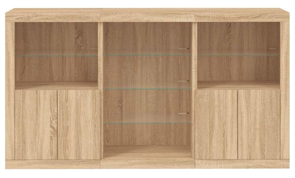 Příborník s LED osvětlením dub sonoma 181,5 x 37 x 100 cm 3209179