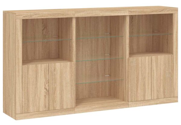 Příborník s LED osvětlením dub sonoma 181,5 x 37 x 100 cm 3209179