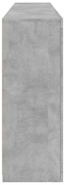 Příborník s LED osvětlením betonově šedý 202 x 37 x 100 cm 3209187