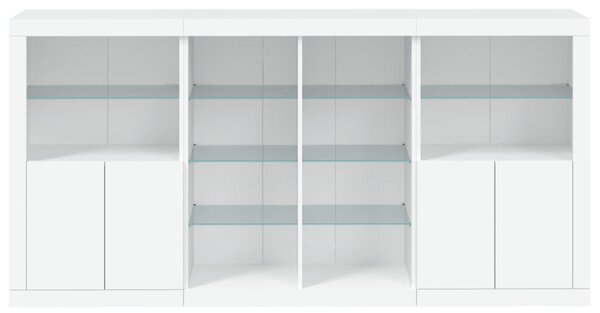 Příborník s LED osvětlením bílý 202 x 37 x 100 cm 3209184