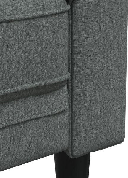 3dílná sedací souprava tmavě šedá textil 3209192