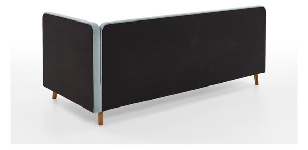 Světle modrá čalouněná jednolůžková postel s úložným prostorem 120x200 cm Cabana – Meise Möbel