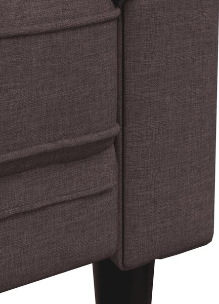 3dílná sedací souprava tmavě hnědá textil 3209194