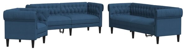 3dílná sedací souprava modrá textil 3209197