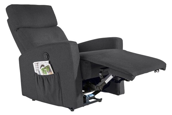 TELEVIZNÍ KŘESLO, kov, textil, antracitová Carryhome - TV křesla