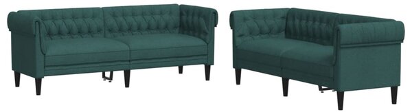 2dílná sedací souprava tmavě zelená textil 3209204