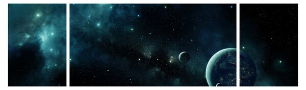 Obraz - Život ve vesmíru (170x50 cm)
