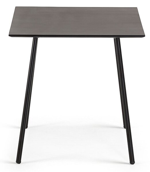 Černý stůl Kave Home Ulrich, 75 x 75 cm