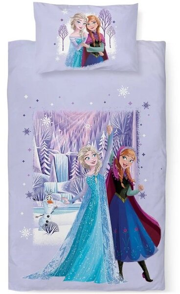 Povlečení do dětské postýlky Ledové království - motiv Anna a Elsa - 100% bavlna - 40x60 cm + 100x135 cm