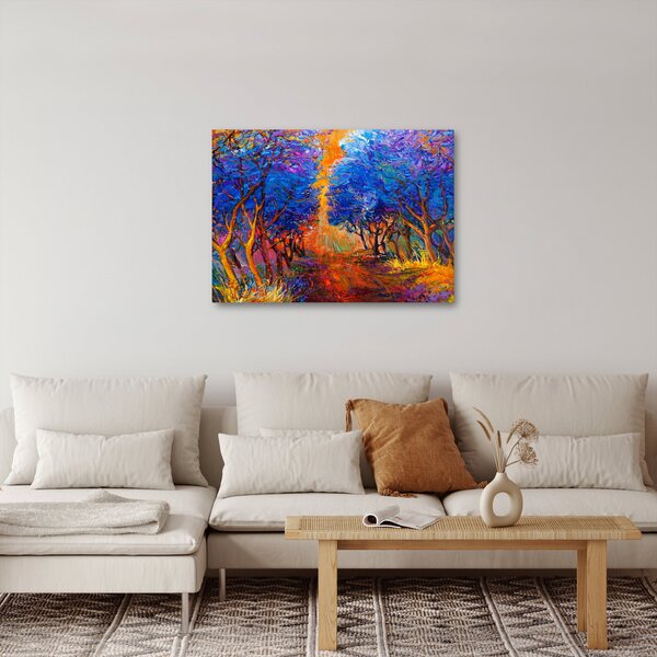 Obraz - Podzimní koruny stromů, moderní impresionismus (70x50 cm)