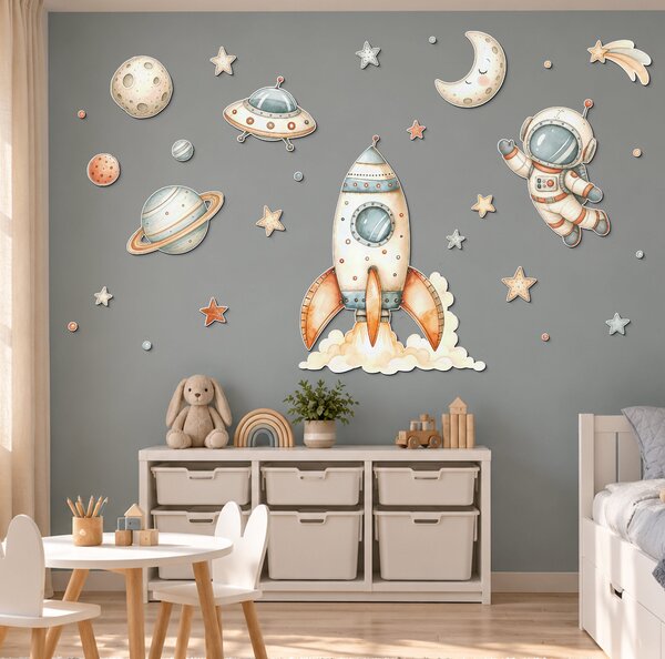 DUBLEZ | Vesmírná dekorace na stěnu - Malý astronaut