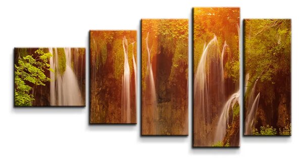 Sablio Obraz - 5-dílný Vodopád - 100x60 cm