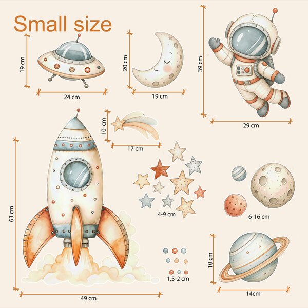 DUBLEZ | Vesmírná dekorace na stěnu - Malý astronaut
