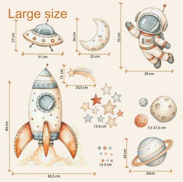 DUBLEZ | Vesmírná dekorace na stěnu - Malý astronaut