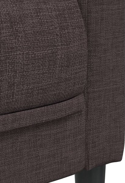 3dílná sedací souprava tmavě hnědá textil 3209232
