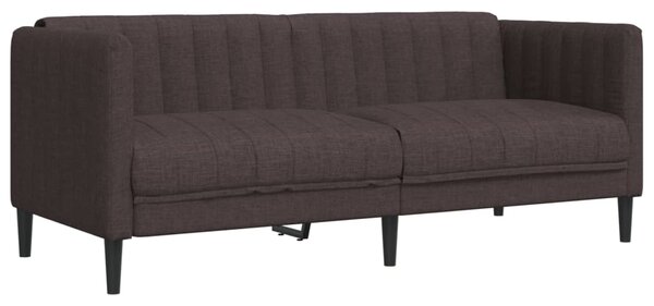 3dílná sedací souprava tmavě hnědá textil 3209232