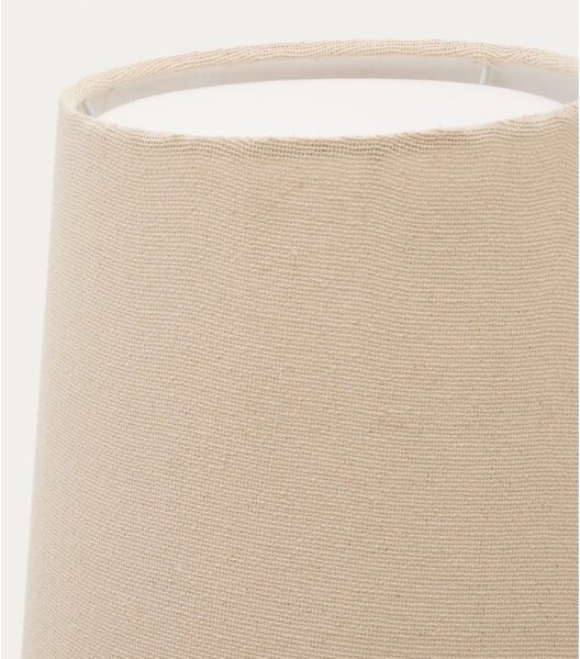 Černo-krémová stojací lampa s textilním stínidlem (výška 129 cm) Senni – Kave Home