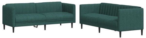 2dílná sedací souprava tmavě zelená textil 3209242