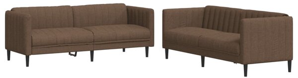 2dílná sedací souprava hnědá textil 3209246