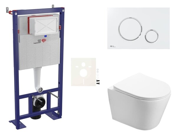 Cenově zvýhodněný závěsný WC set SAT do lehkých stěn / předstěnová montáž+ WC SAT Infinitio SIKOSSIN70