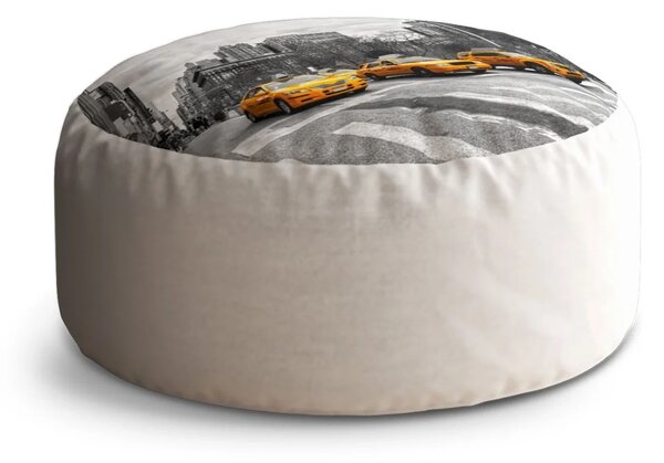 Sablio Taburet Circle Žluté taxiky: 38x48 cm