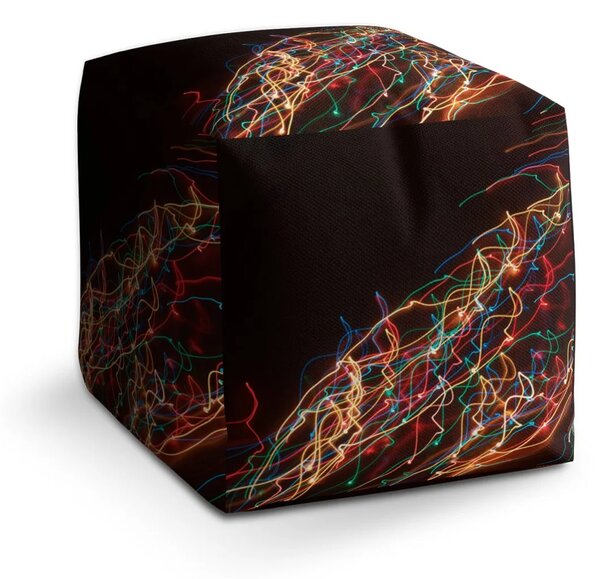 Sablio Taburet Cube Světelný efekt - 40x40x40 cm